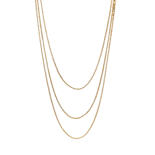 1.5mm Rolo Link Chain 18k Gold Filled Necklace