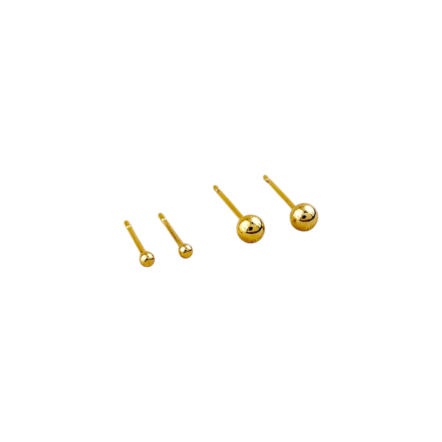 Ball Stud 18k Gold Filled Earrings