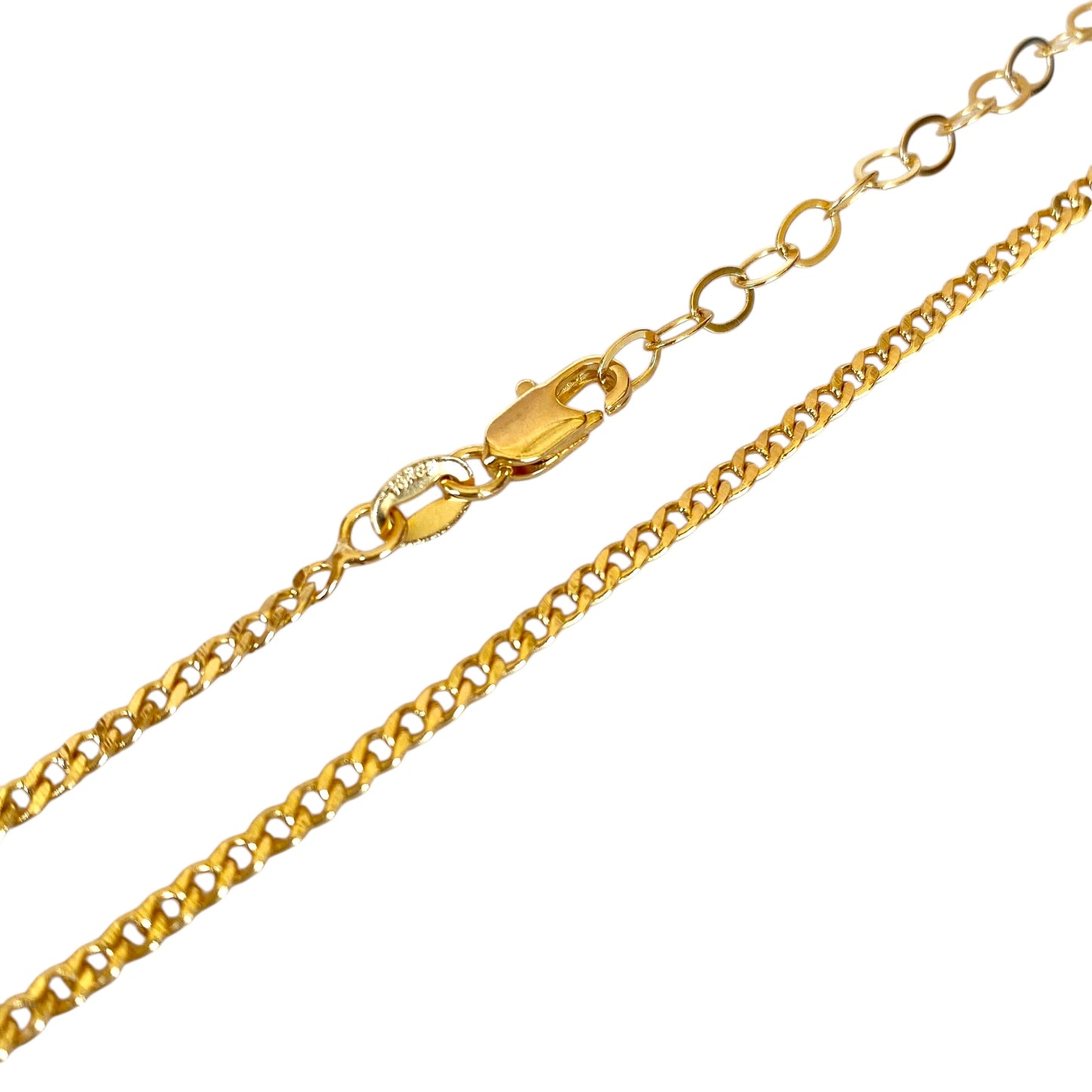 2mm Cuban Link Chain 18k Gold Filled Anklet