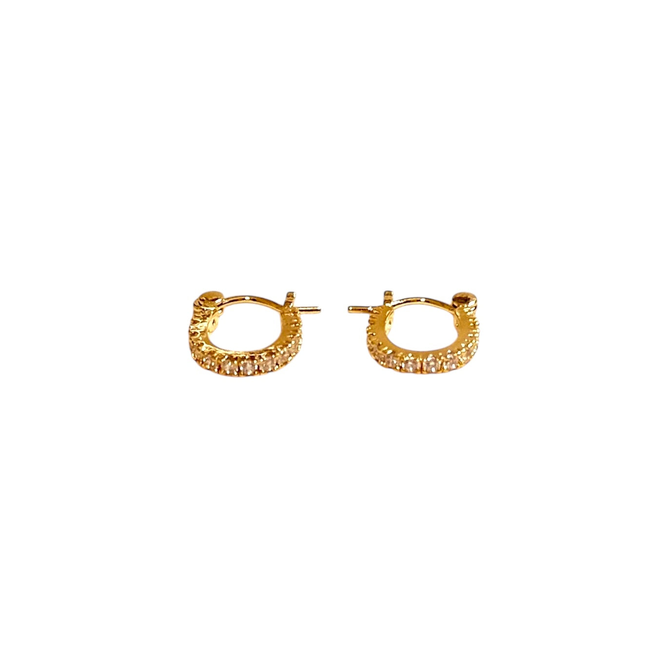 12mm CZ Hoop 18K Gold Filled Earrings