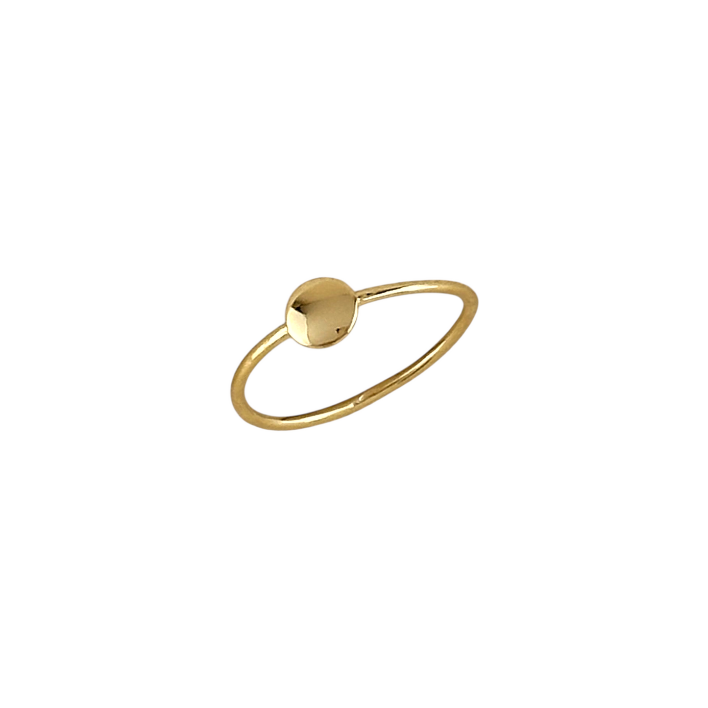 Flat Disc Signet 18k Gold Filled Ring