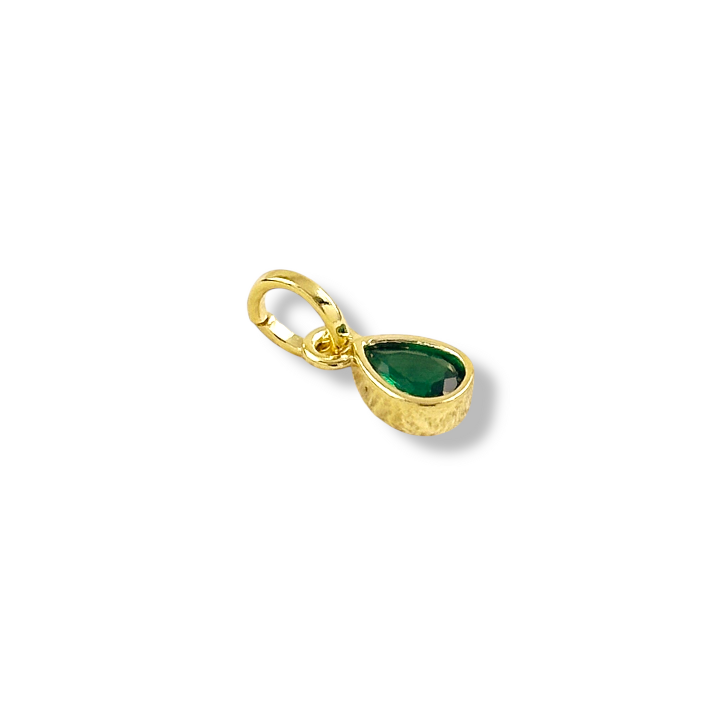 18k Gold Filled Birthstone Bezel Drop Charm