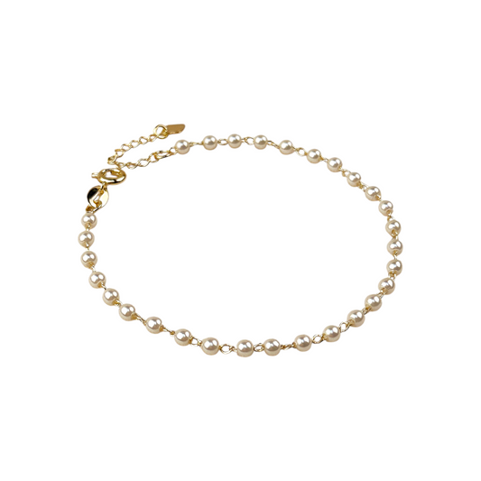 3mm Pearl 18k Gold Filled Bracelet