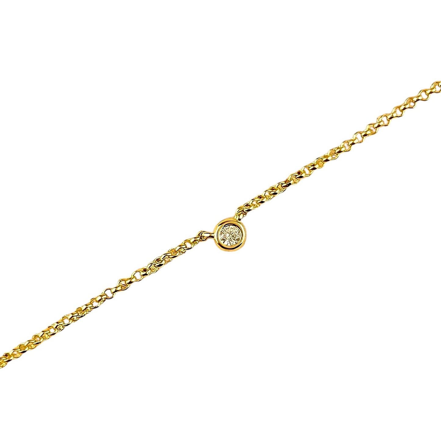 CZ Birthstone 18k Gold Filled Chain Bracelet