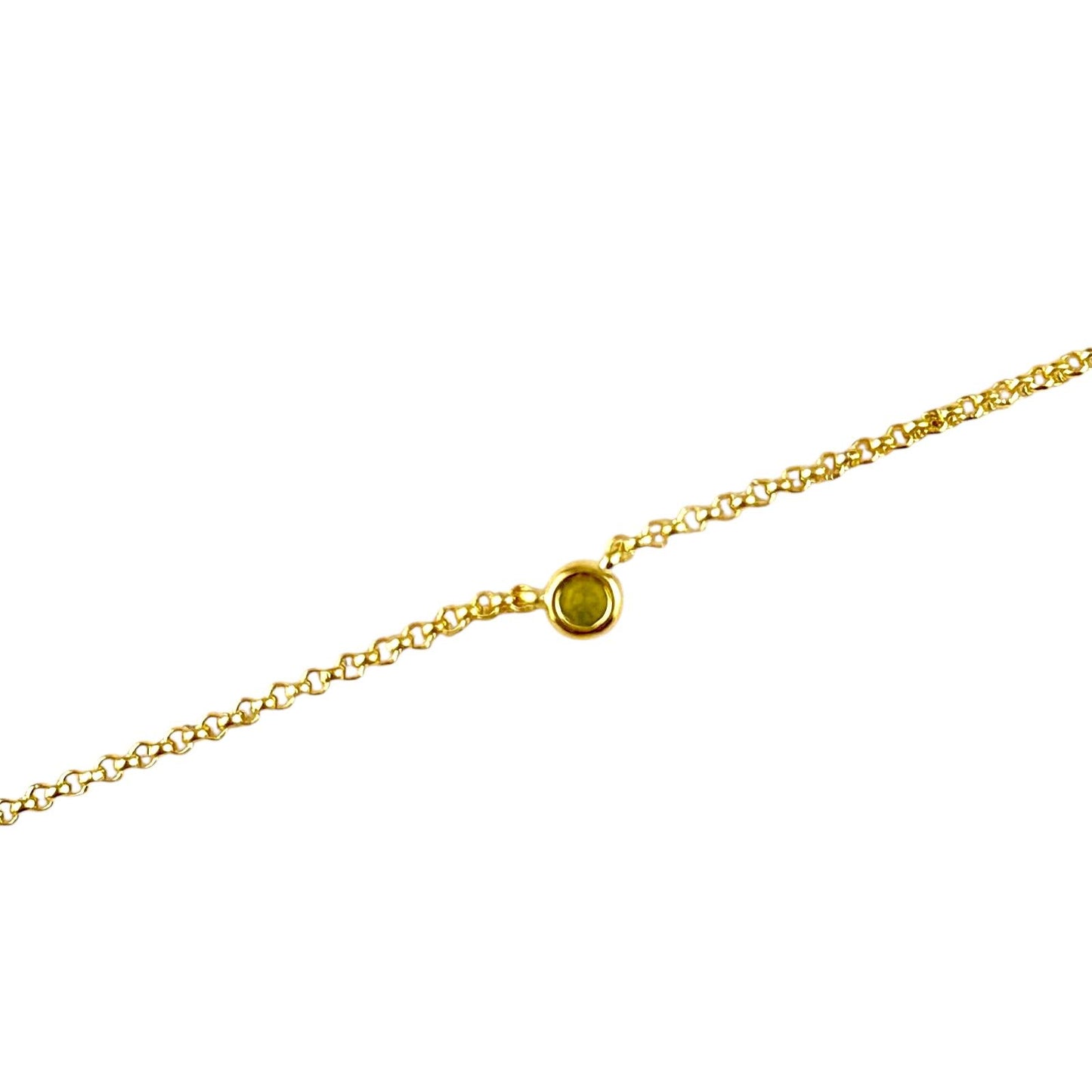 CZ Birthstone 18k Gold Filled Chain Bracelet
