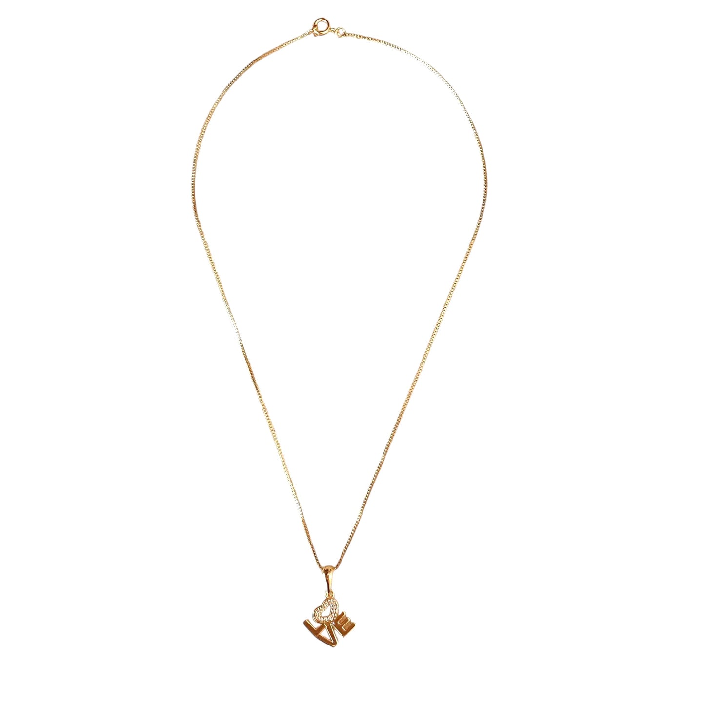 Love Letters Pendant 18K Gold Filled Necklace