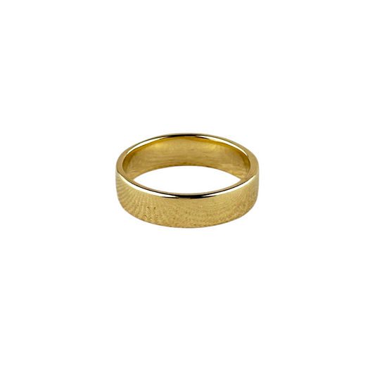 5mm Polished Flat Band 18k Gold Filled Ring