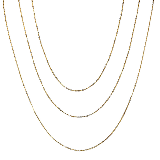 1.45mm Cable Chain 18k Gold Filled Necklace