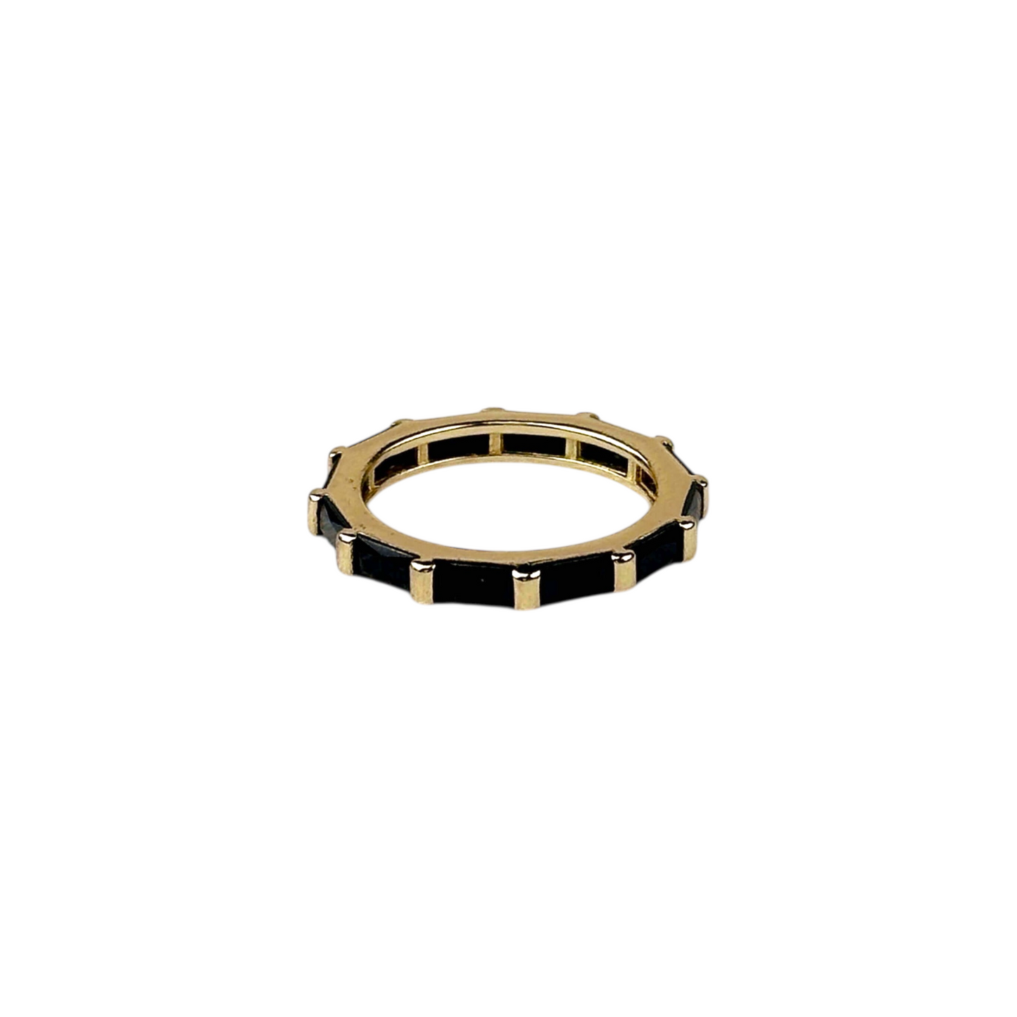 Baguette CZ Eternity Band 18k Gold Filled Ring