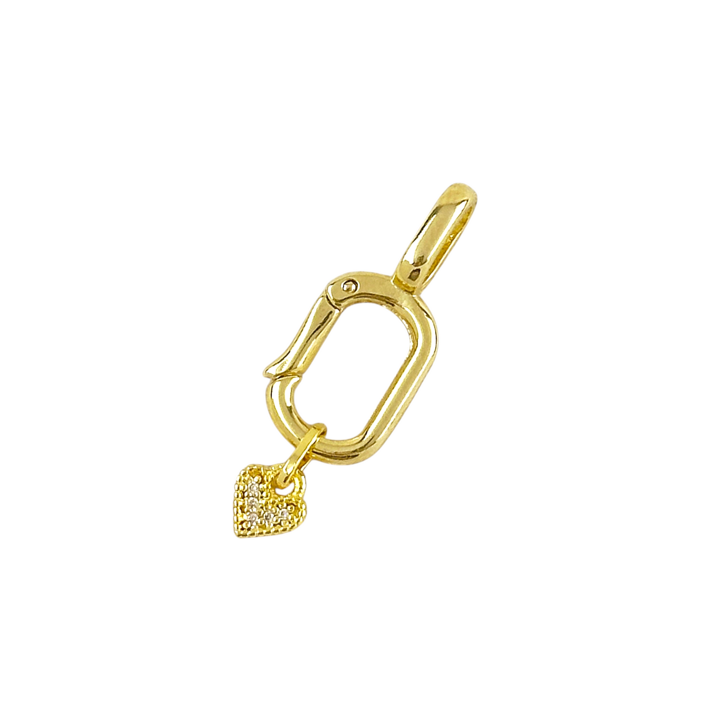 9mm CZ Mini Heart 18k Gold Filled Charm