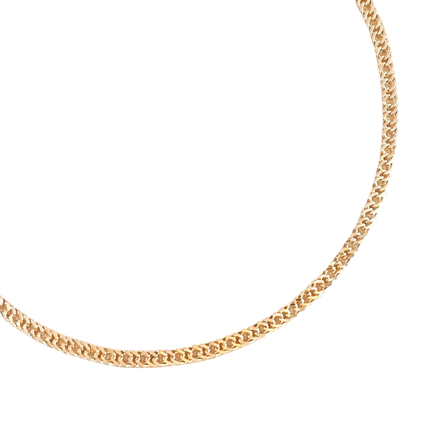 4mm Double Curb Chain 18k Gold Filled Necklace