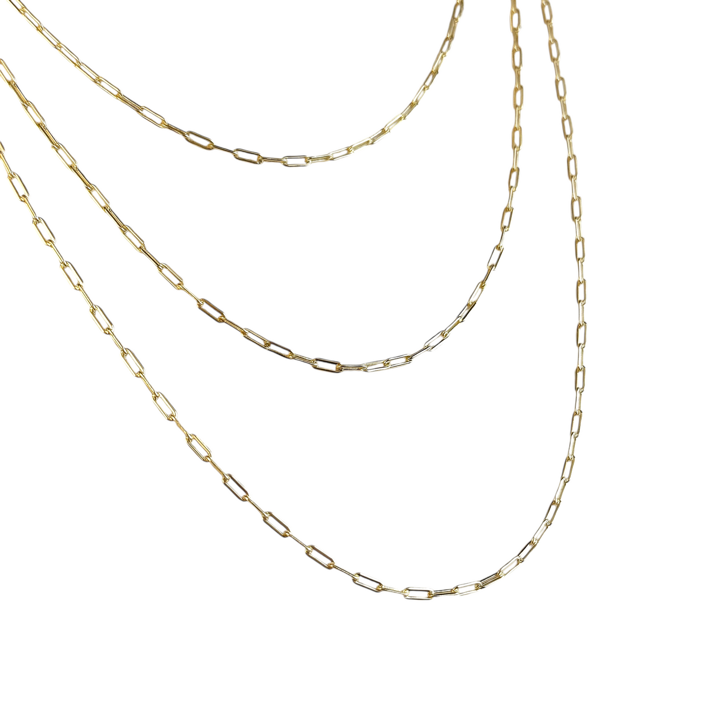 Delicate Paperclip Chain 18k Gold Filled Necklace