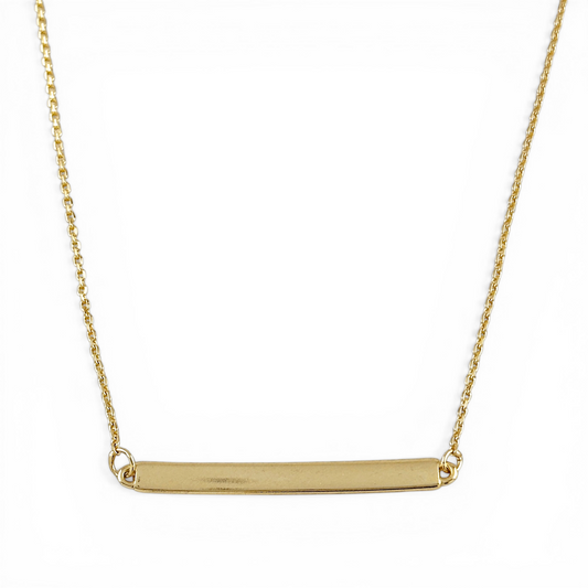Polished Bar 18K Gold Filled Necklace