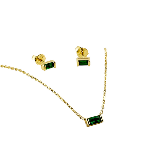 Celebration Birthstone 18k Gold Filled Necklace and Earring Set