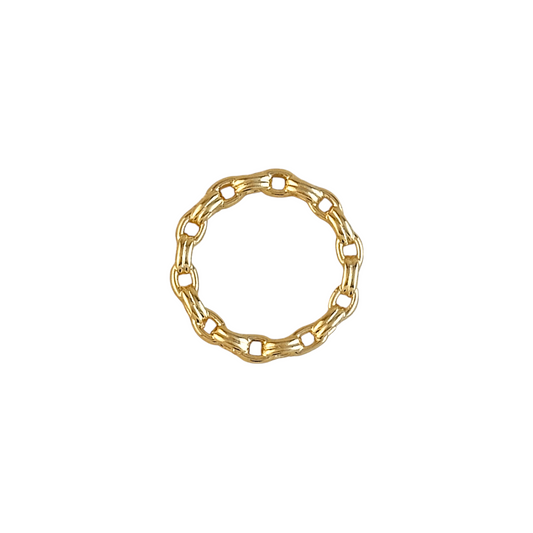 Double Link Chain 18k Gold Filled Ring