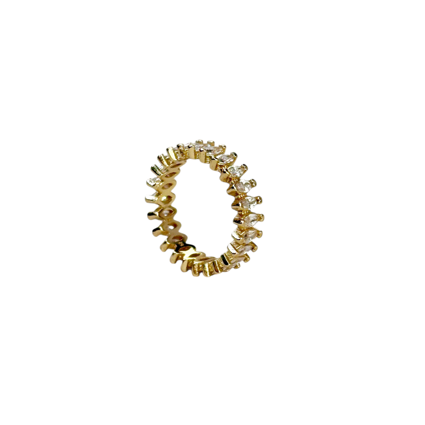 CZ Marquise Eternity Band 18k Gold Filled Ring