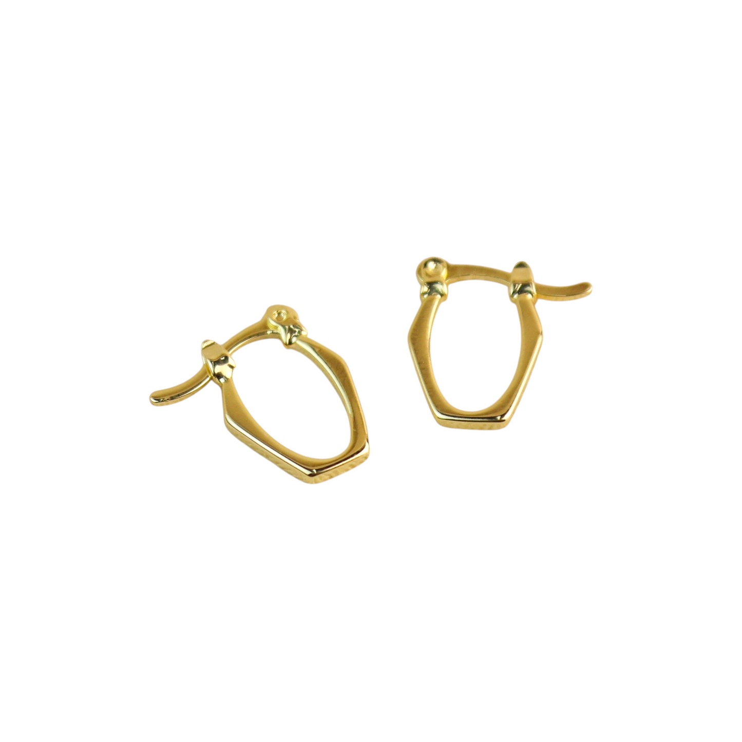 45mm Geometric Drop 18k Gold Filled Earrings