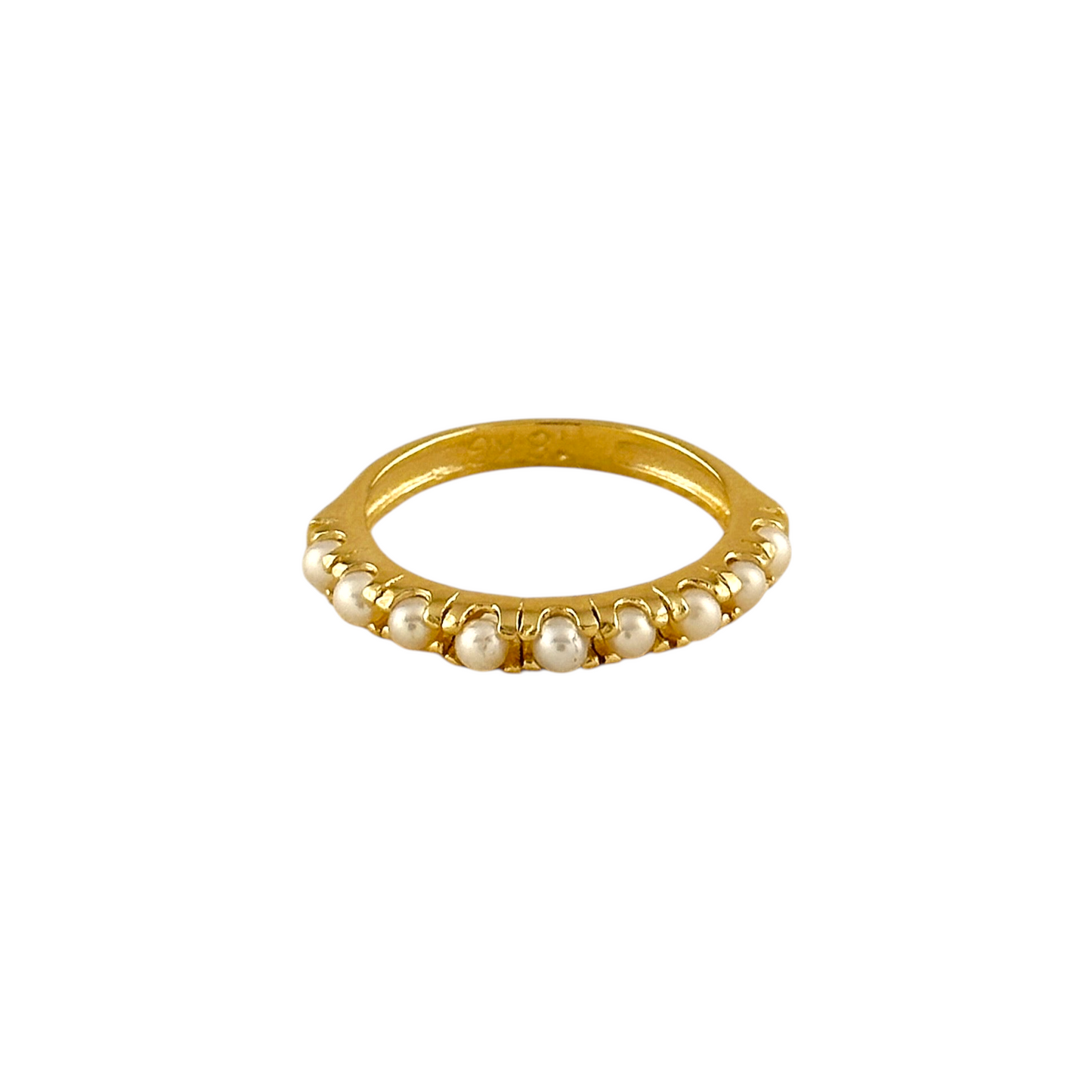 Freshwater Pearl Band 18k Gold Filled Ring