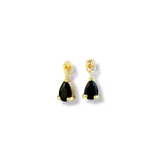 12mm Teardrop CZ Drop 18k Gold Filled Earrings