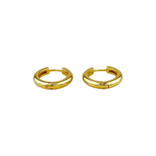 20mm Classic Huggie Hoop 18k Gold Filled Earrings