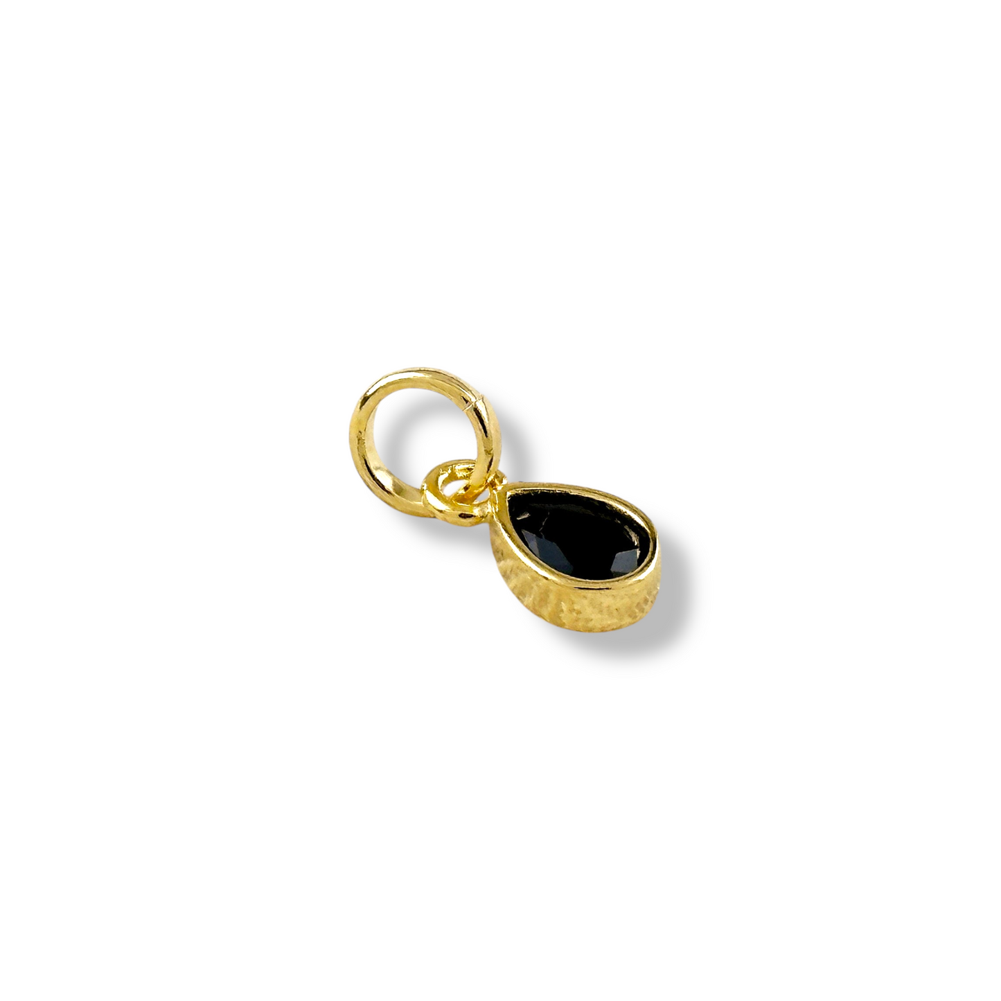 18k Gold Filled Birthstone Bezel Drop Charm