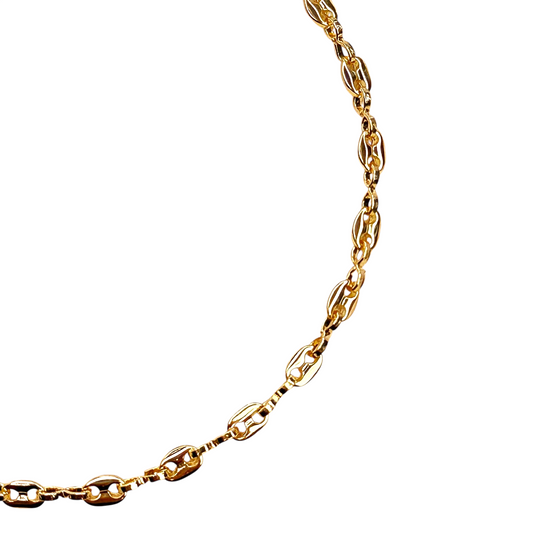 3mm Mariner Chain 18k Gold Filled Bracelet