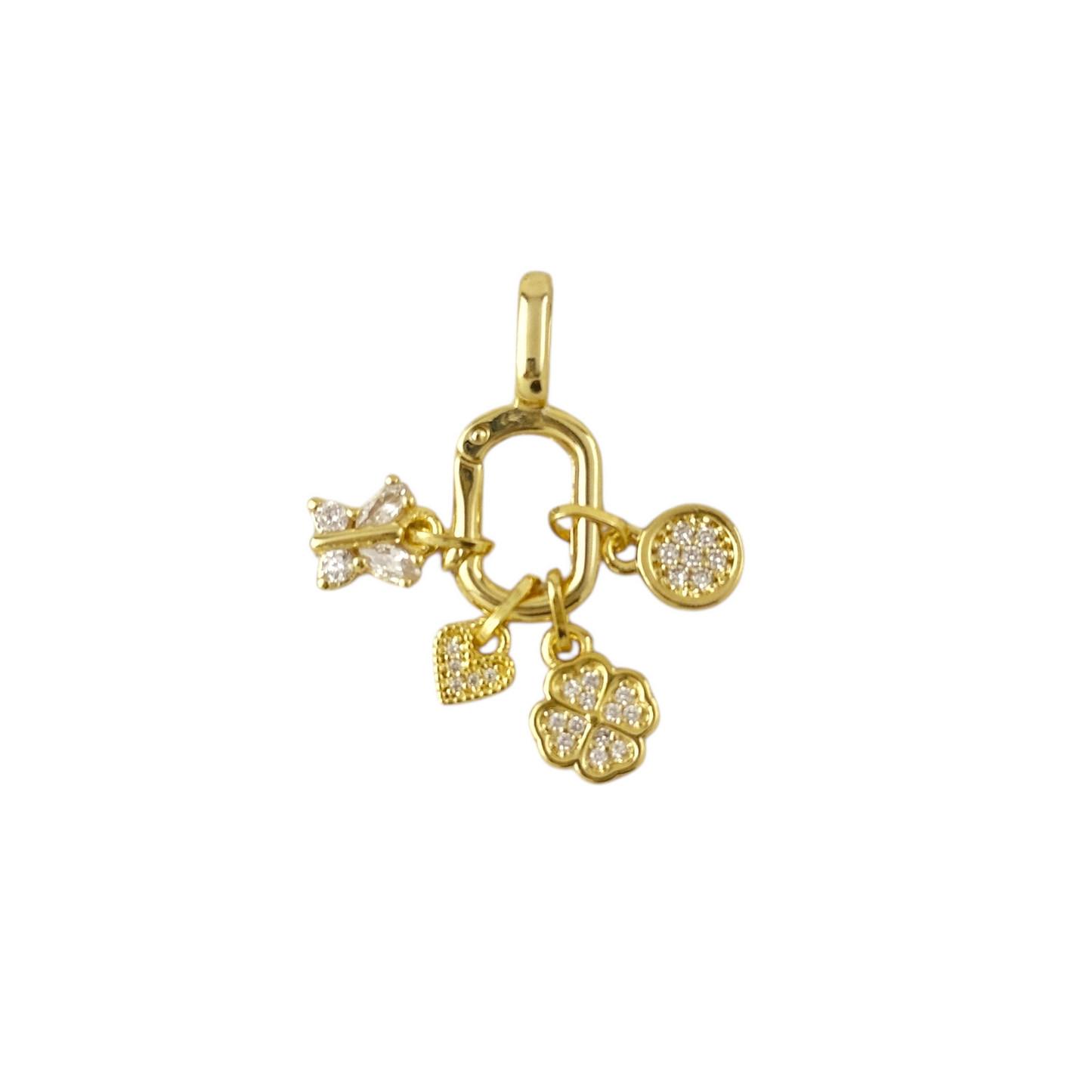 9mm CZ Mini Heart 18k Gold Filled Charm