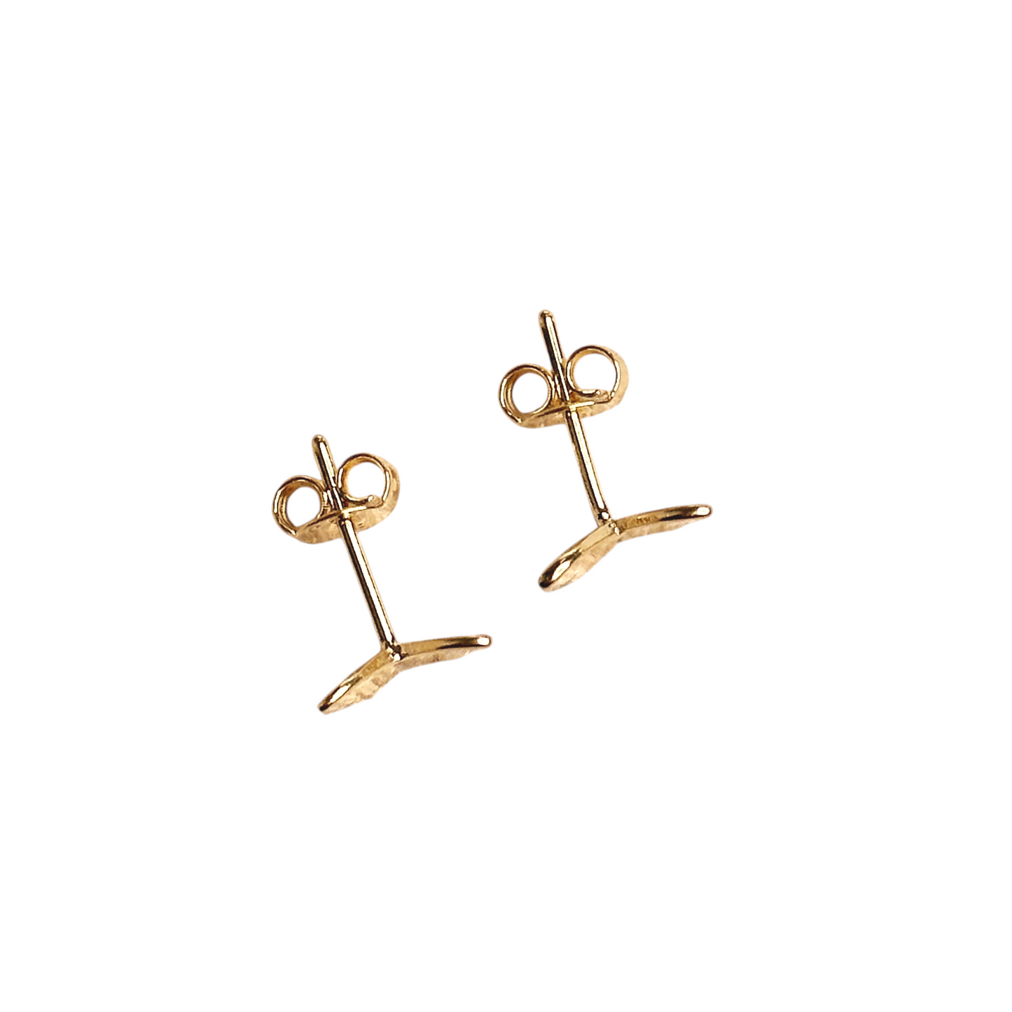 9mm Butterfly Stud 18K Gold Filled Earrings