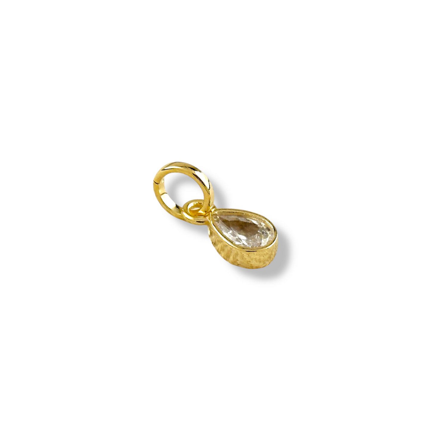 18k Gold Filled Birthstone Bezel Drop Charm