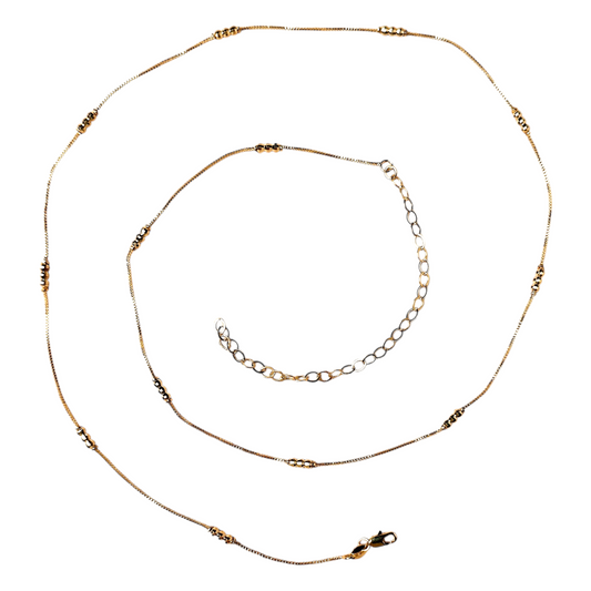 Bead Detailed Belly Chain 18k Gold Filled Body Jewelry