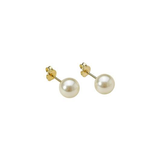 5mm Pearl Stud 18k Gold Filled Earrings