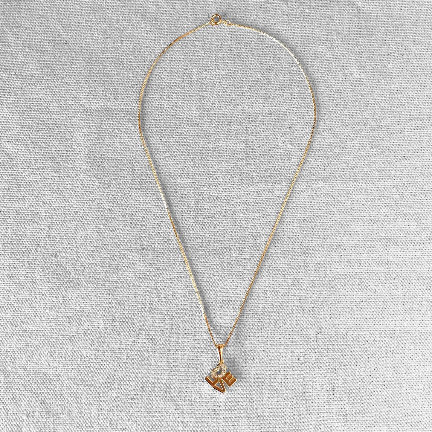 Love Letters Pendant 18K Gold Filled Necklace