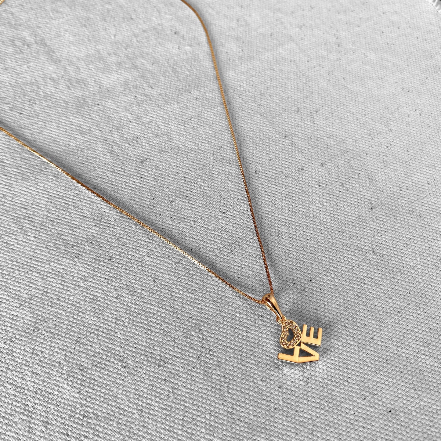 Love Letters Pendant 18K Gold Filled Necklace