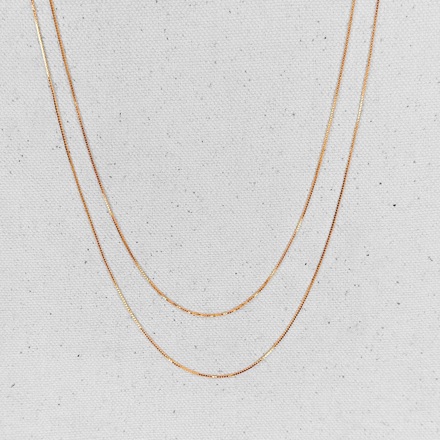 0.85mm Box Chain 18k Gold Filled Necklace