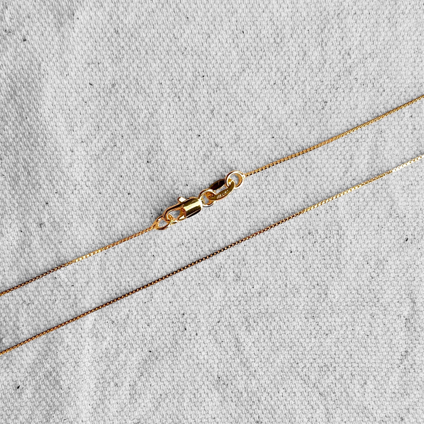 0.85mm Box Chain 18k Gold Filled Necklace