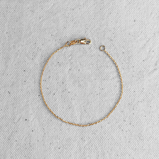 0.9mm Link Chain 18K Gold Filled Bracelet
