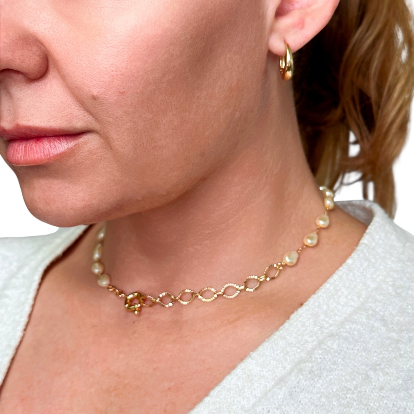 12mm British Closure Huggie Hoop 18k Gold Filled Earrings