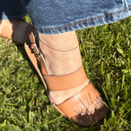 1.5mm Figaro Chain 18k Gold Filled Anklet