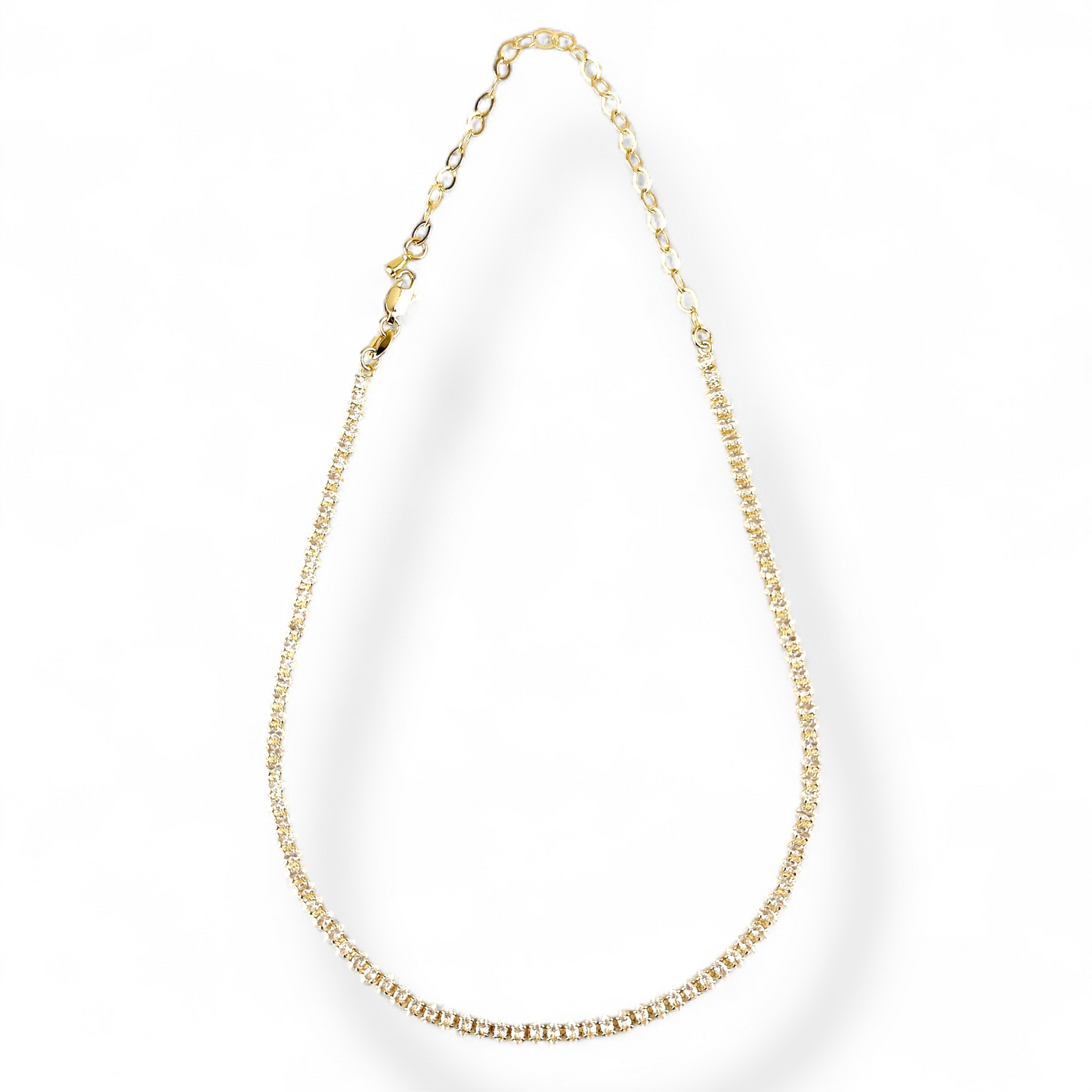 4mm Marquise CZ 18k Gold Filled Riviera Necklace
