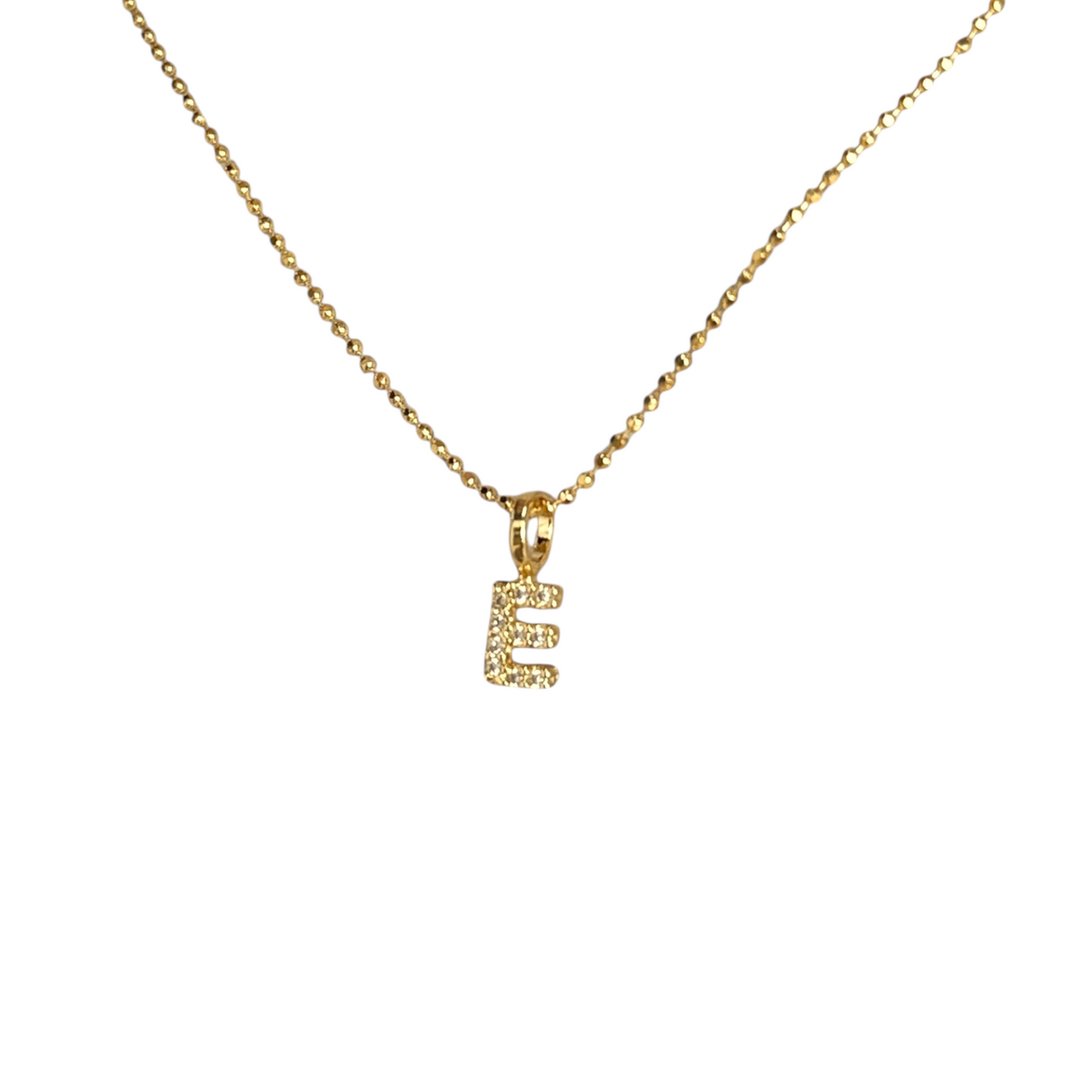 12mm Pavé Initial Letter 18k Gold Filled Charm