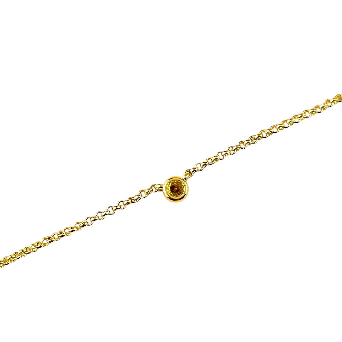 CZ Birthstone 18k Gold Filled Chain Bracelet