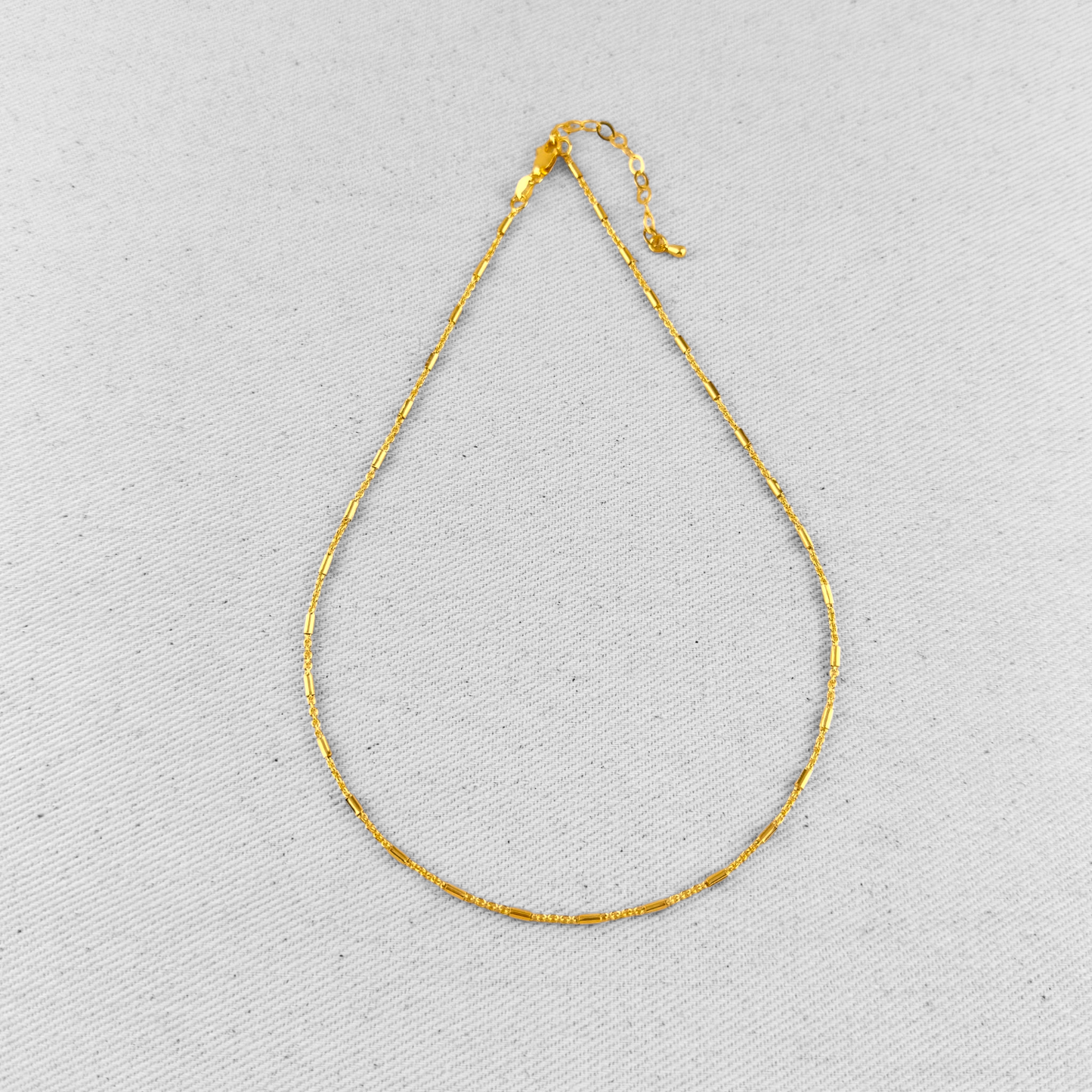 Tube Link Chain 18K Gold Filled Necklace