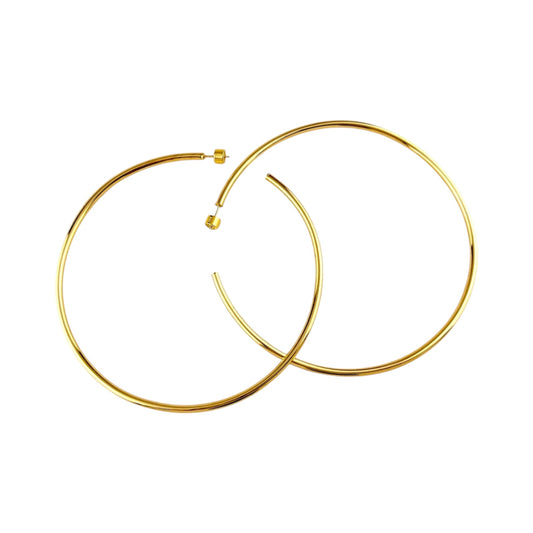 80mm Classic Hoop 18k Gold Filled Earring