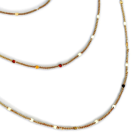 1mm Curb Link Chain 18k Gold Filled Necklace