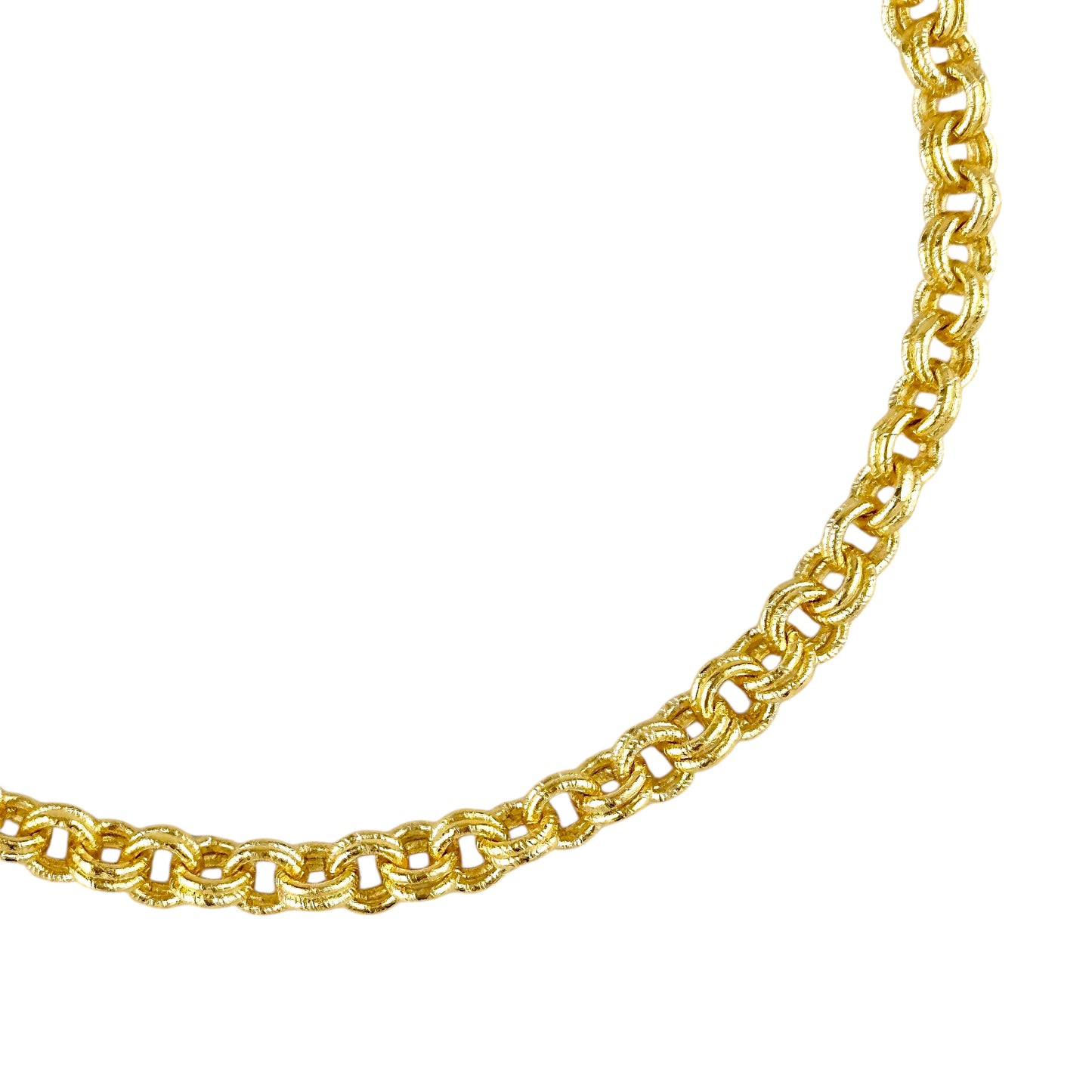 Double Link Rolo Chain 18k Gold Filled Necklace