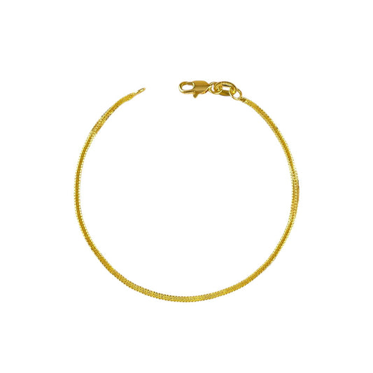 2mm Square Rope Chain 18k Gold Filled Bracelet