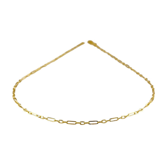 2.1mm 3x1 Paperclip Link Chain 18k Gold Filled Necklace