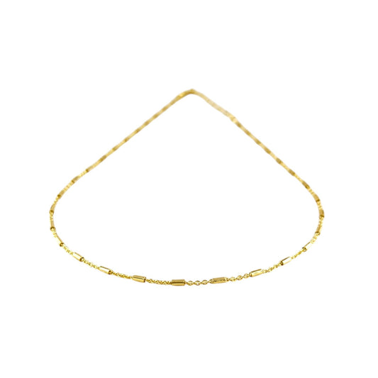 Tube Link Chain 18K Gold Filled Necklace