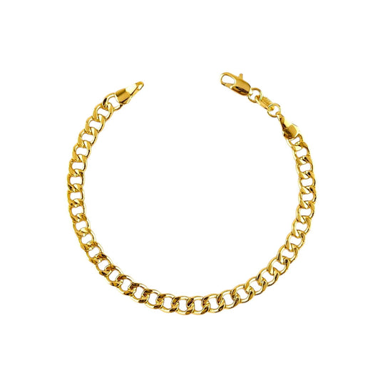 5mm Cuban Chain 18k Gold Filled Bracelet