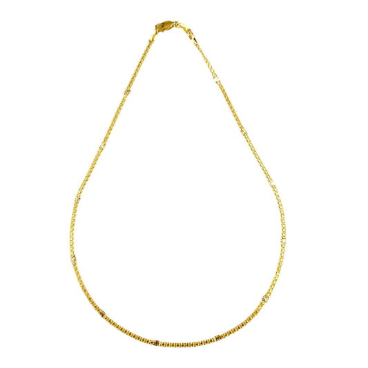 2.5mm Diamond Cut Multi-Strand Chain 18k Gold Filled Necklace